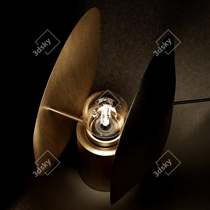 Elegant Dual Shade Table Lamp 3D model image 6