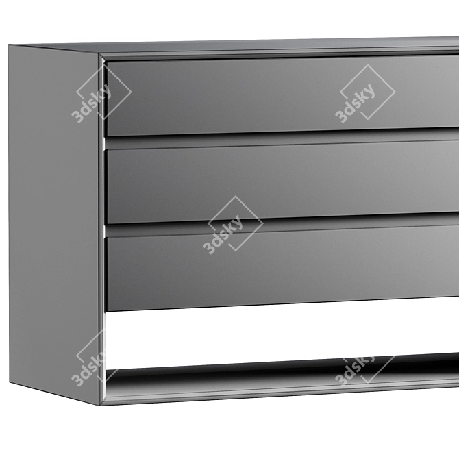 Modern Oak Chest of Drawers 3D model image 3