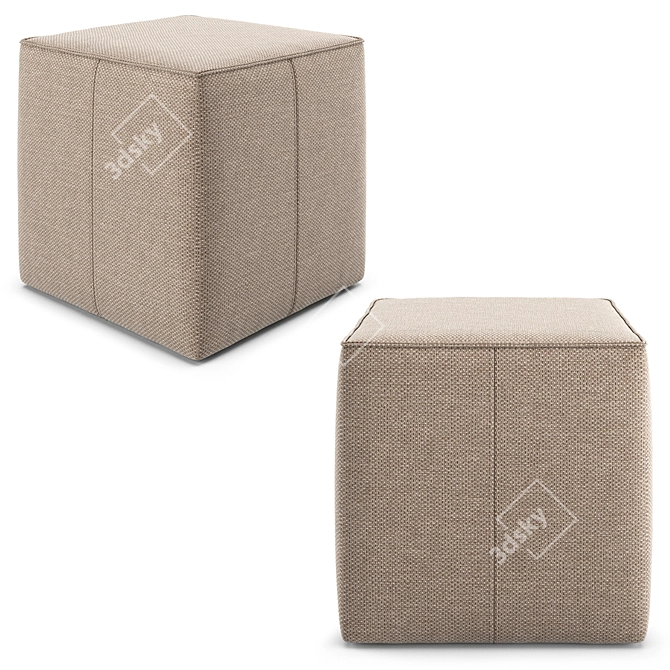 Italian Uchi Pouf by Bontempi Casa 3D model image 4