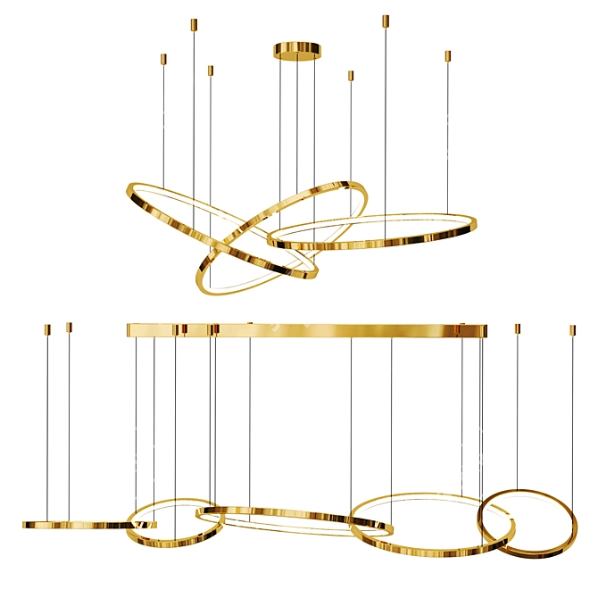 Sleek Lexington Chandelier Design 3D model image 1