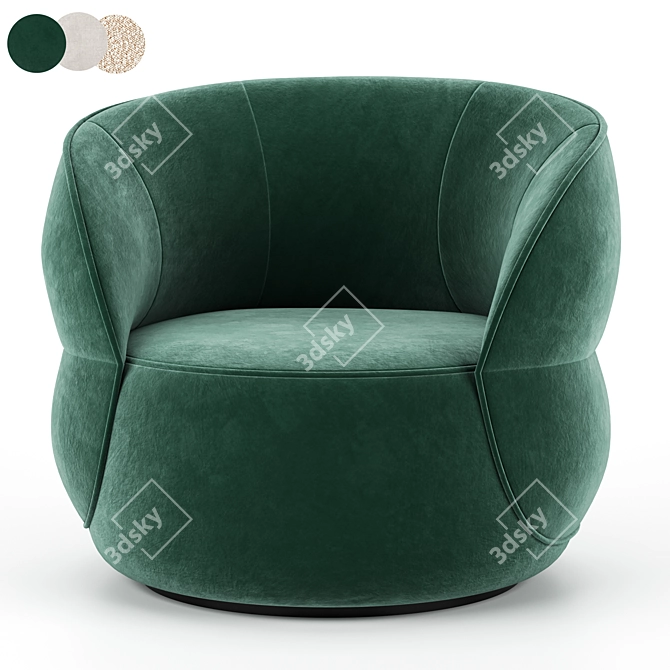 Modern Clip Armchair 3D Model 3D model image 1