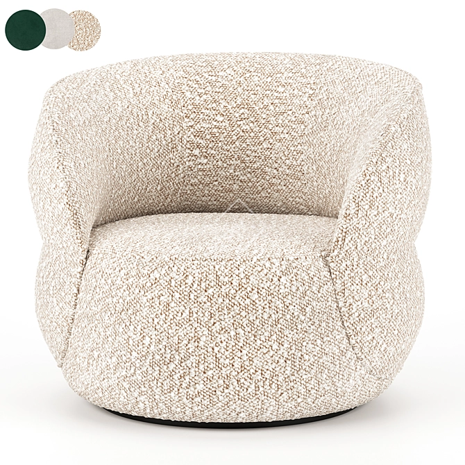 Modern Clip Armchair 3D Model 3D model image 2