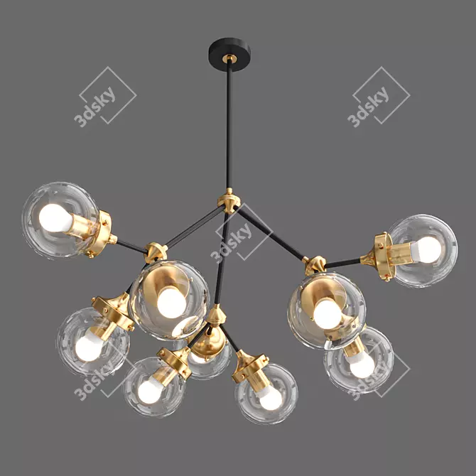 Modern Pendant Chandelier Light Fixture 3D model image 2