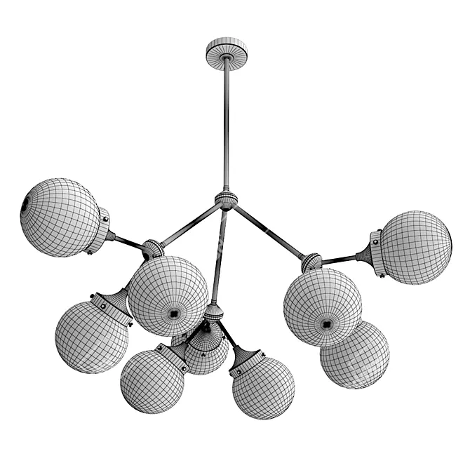 Modern Pendant Chandelier Light Fixture 3D model image 3