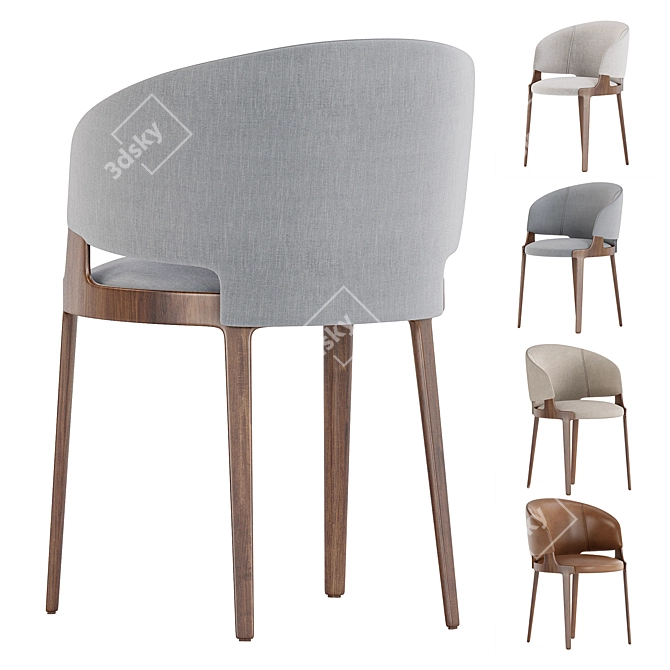 Contemporary VELIS Potocco Chair 3D model image 5