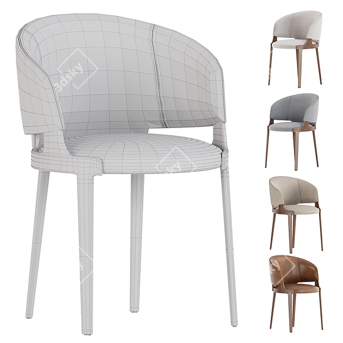 Contemporary VELIS Potocco Chair 3D model image 6