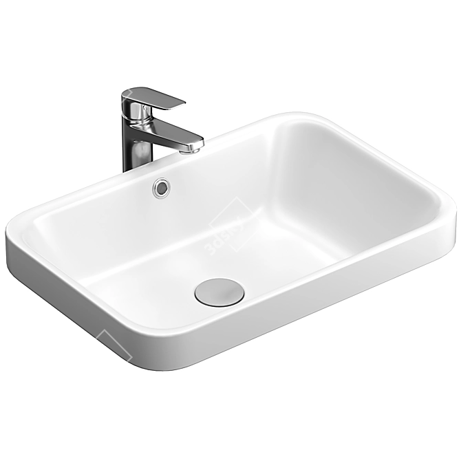 Sleek WeltWasser WW Deilbach Sink 3D model image 1