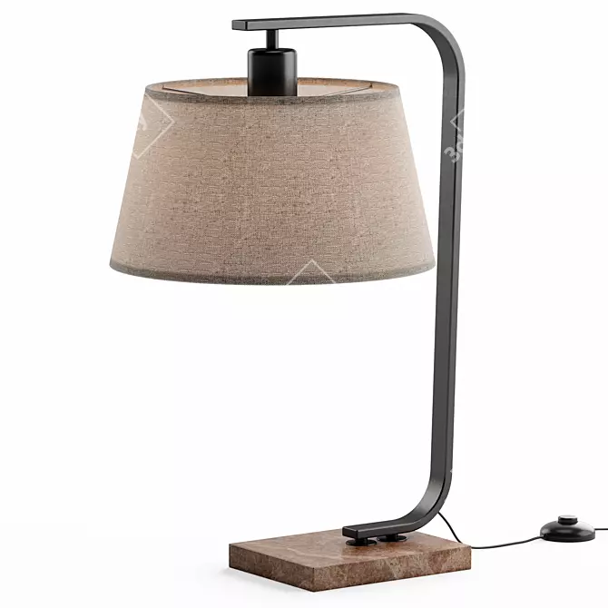 Sophisticated Bernard Metal Table Lamp 3D model image 1