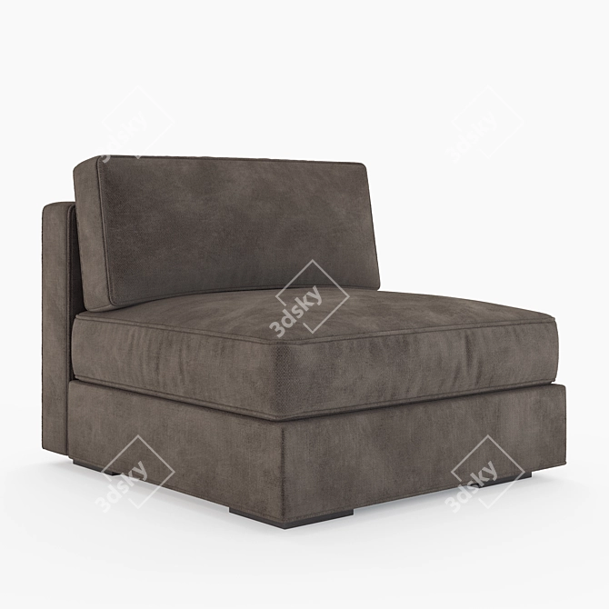 Maddox Slim-Arm Modular Sofa 3D model image 4