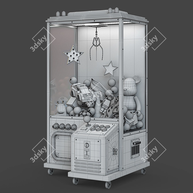 Toy Arcade Game Machine 3D model image 3