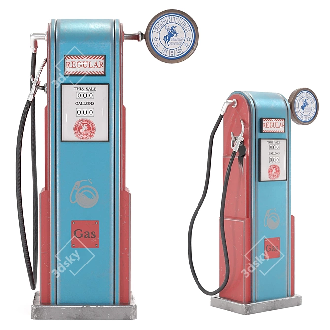 High-Quality Frontier Gas Pump 3D model image 1