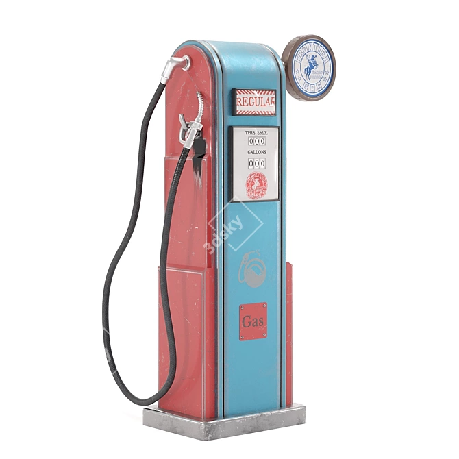 High-Quality Frontier Gas Pump 3D model image 3