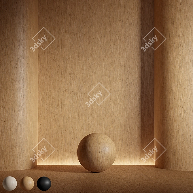  Seamless Wood Material 3D Model 3D model image 1