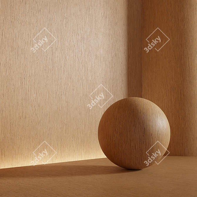  Seamless Wood Material 3D Model 3D model image 4