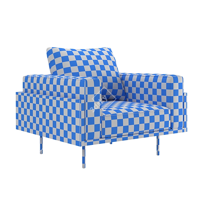 Brasilia Armchair: Elegant Seating Option 3D model image 4