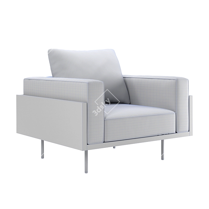 Brasilia Armchair: Elegant Seating Option 3D model image 5