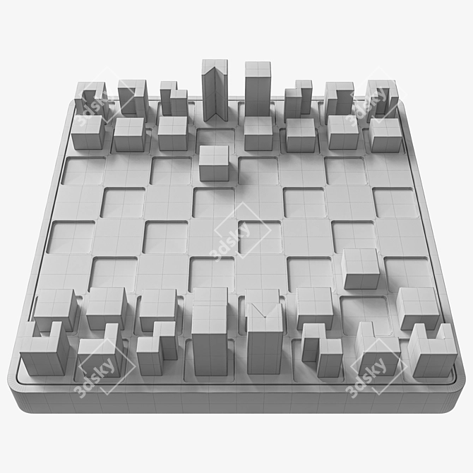 Wooden Chess Boards Set 3D model image 5