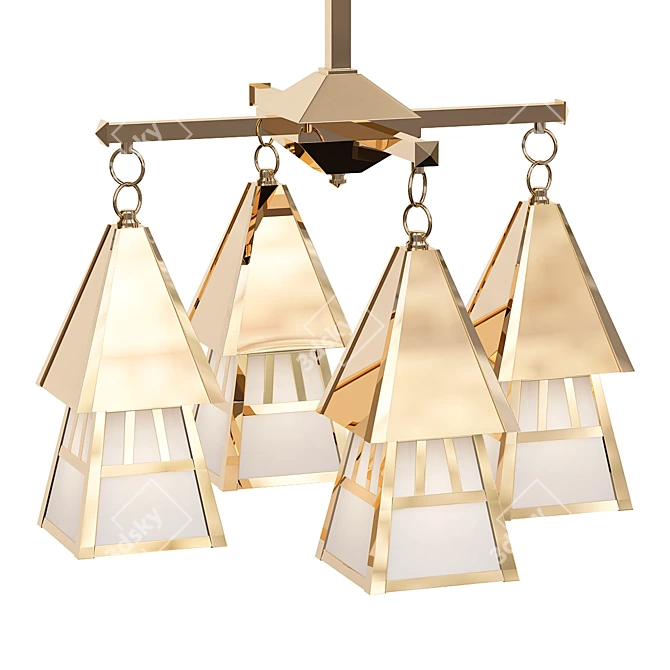 Rustic Charm Dartmouth Chandelier 3D model image 1