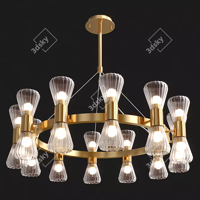 Crystal Chandelier: DIORI 24 3D model image 2