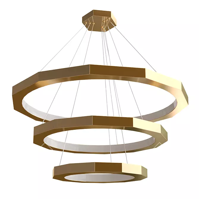 Elegant Kara Chandelier, 85cm Diameter 3D model image 1