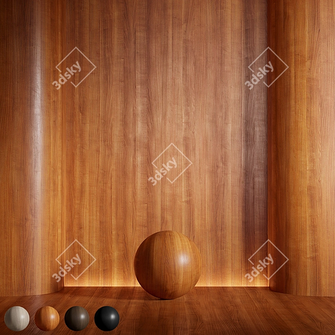 Seamless Wood Material Texture Product 3D model image 1