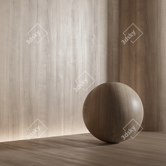 Seamless Wood Material Texture Product 3D model image 6