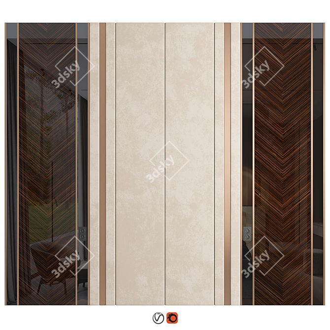 Decorative Wall Panel 3D Model 3D model image 1