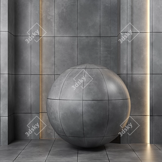 Modern Concrete Panel Textures 3D model image 1