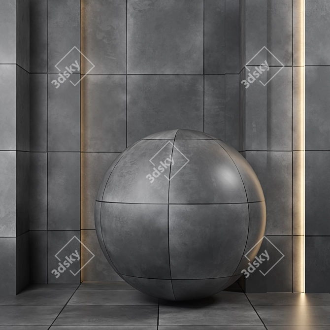 Modern Concrete Panel Textures 3D model image 2