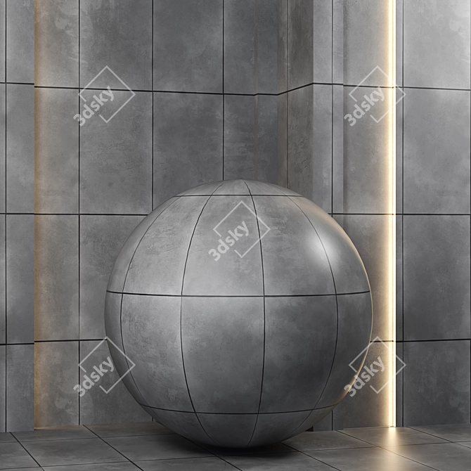 Modern Concrete Panel Textures 3D model image 3