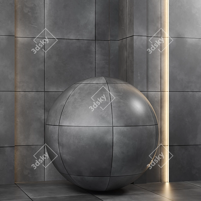 Modern Concrete Panel Textures 3D model image 4