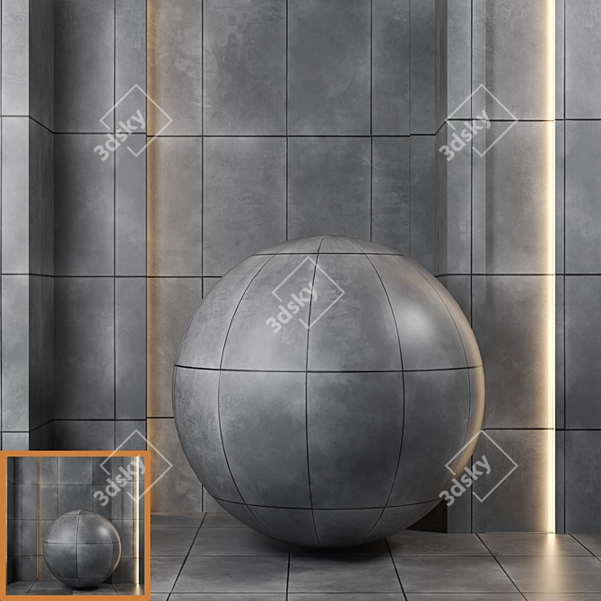 Modern Concrete Panel Textures 3D model image 5