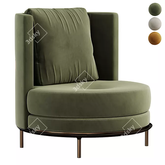 Luxury Estee Armchair Furniture Millimeters 3D model image 1