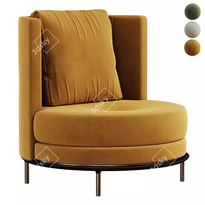 Luxury Estee Armchair Furniture Millimeters 3D model image 2