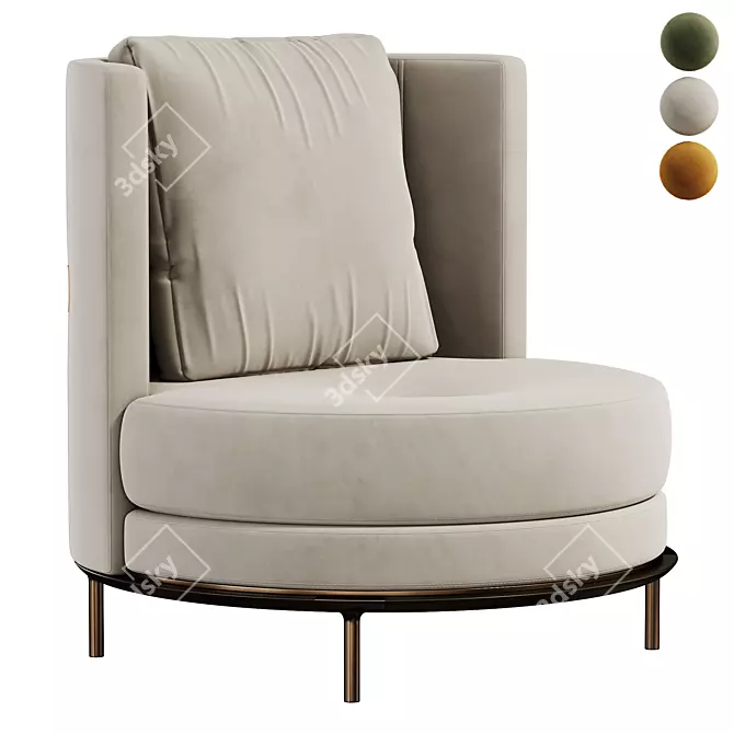 Luxury Estee Armchair Furniture Millimeters 3D model image 3