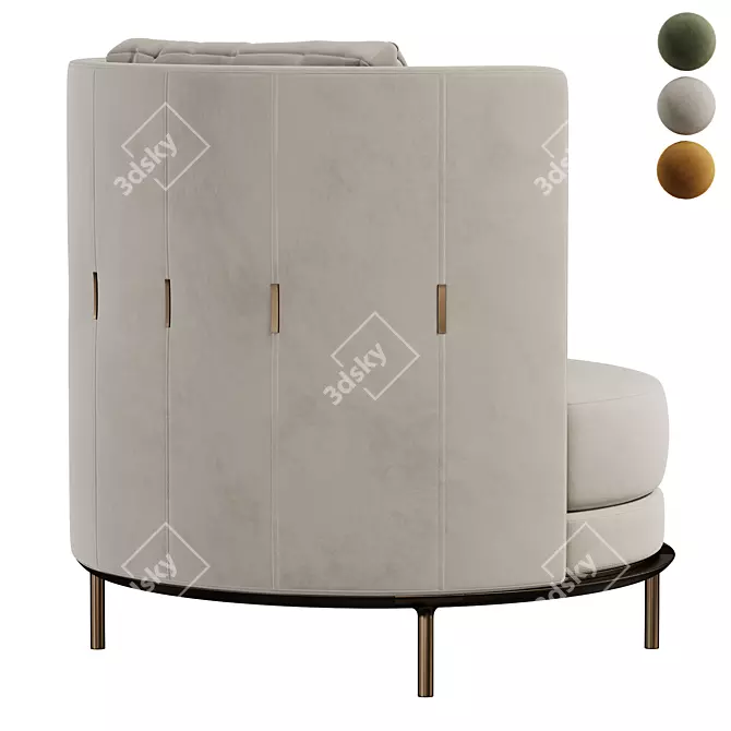 Luxury Estee Armchair Furniture Millimeters 3D model image 4