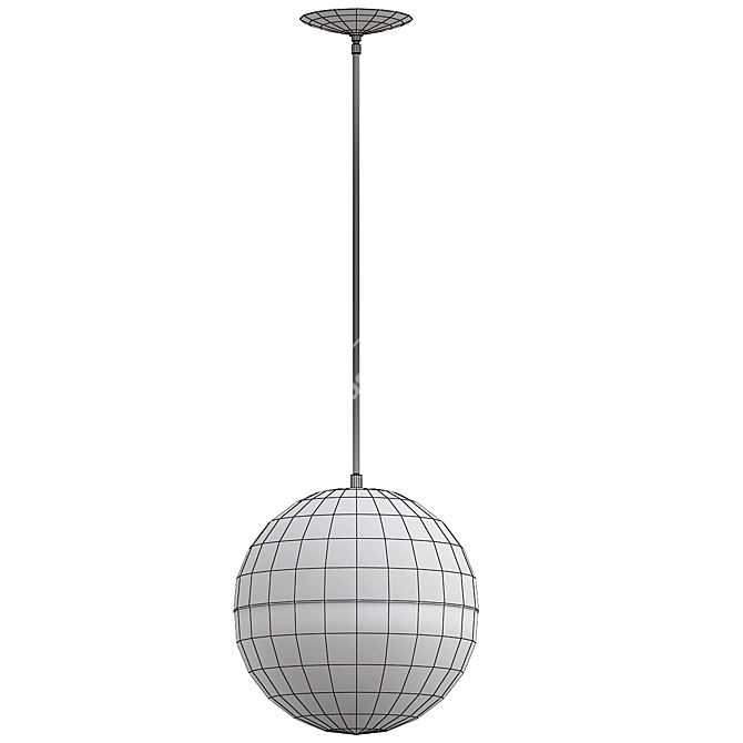 Vintage Pendant Light Globe Model 3D model image 2