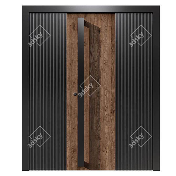 Multi-Style Entrance Door Set 3D model image 4