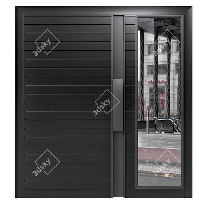 Multi-Style Entrance Door Set 3D model image 6