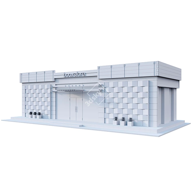 Modern Bookstore Model 3D model image 1