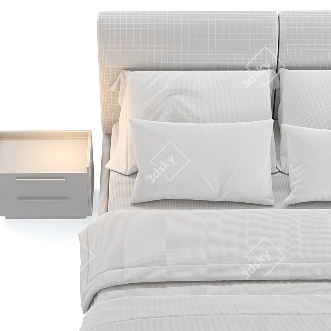 Elegant Margot Bed 3D Model 3D model image 3