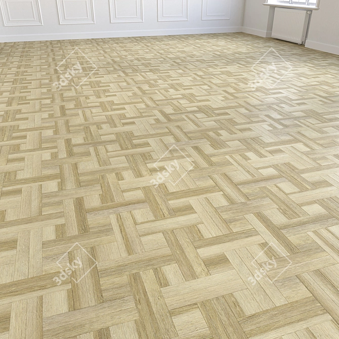 Modular Wood Flooring Model 3D model image 5