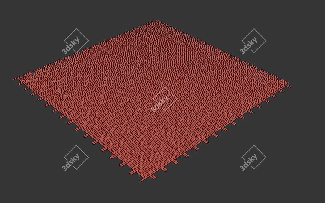 Modular Wood Flooring Model 3D model image 6