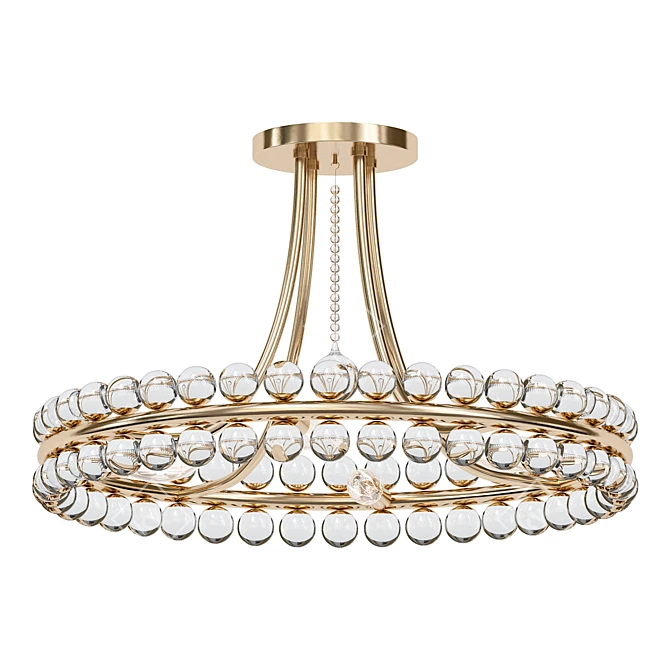 Contemporary Clover Semi Flush Light 3D model image 1