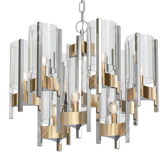 Mid-Century Modern Hurricane Chandelier 3D model image 1