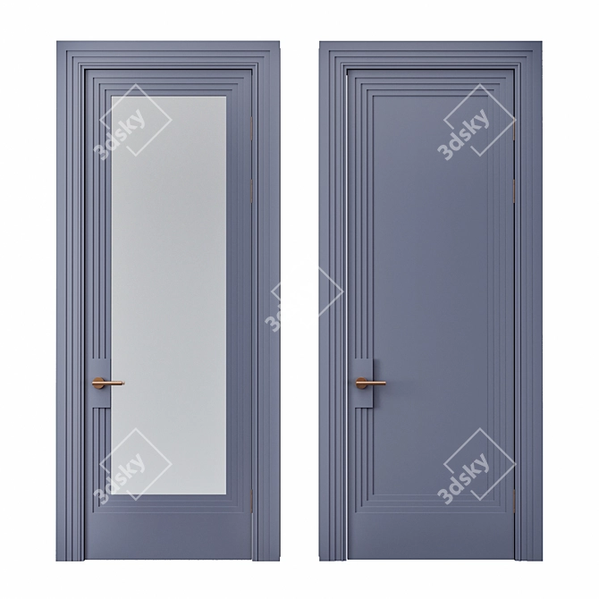 Art Deco Door Collection 3D model image 1