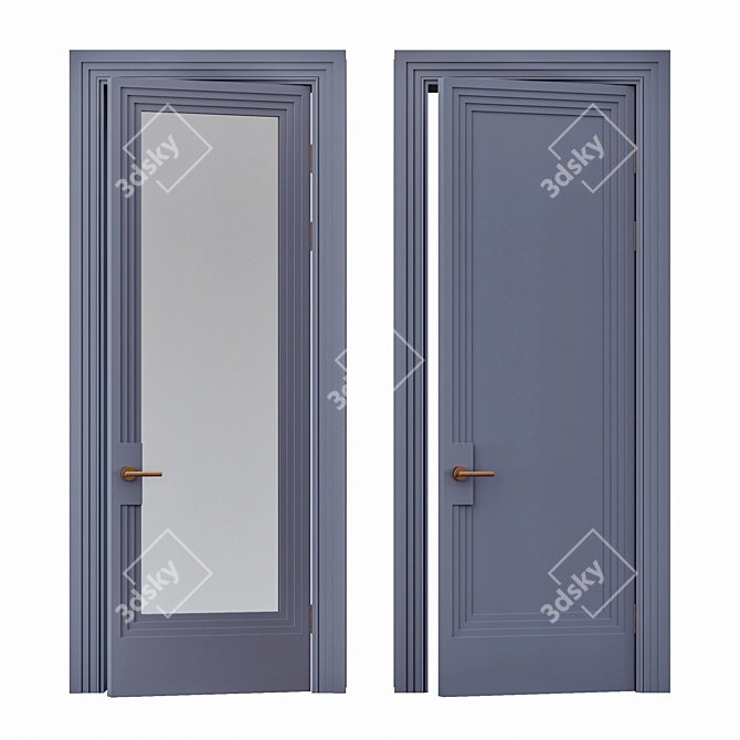 Art Deco Door Collection 3D model image 2