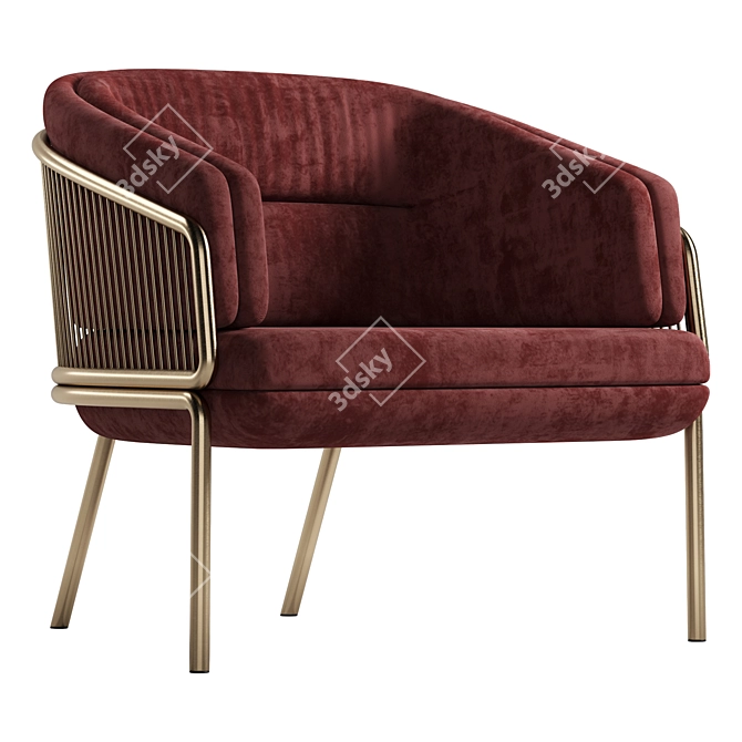 AlvaMusa Haven Armchair: Elegant 3D Model 3D model image 1