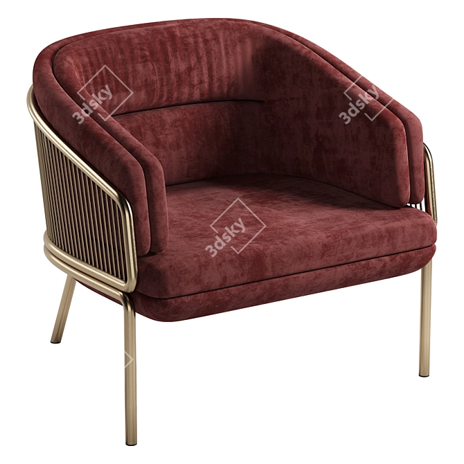 AlvaMusa Haven Armchair: Elegant 3D Model 3D model image 3