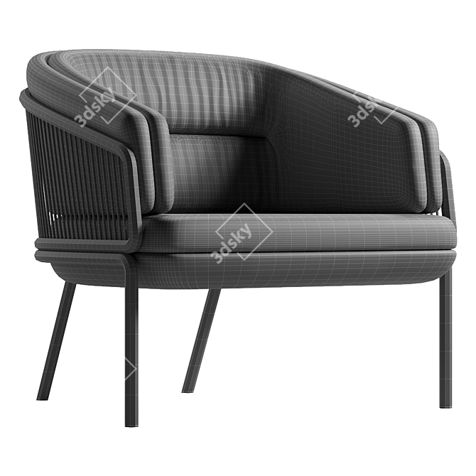 AlvaMusa Haven Armchair: Elegant 3D Model 3D model image 4